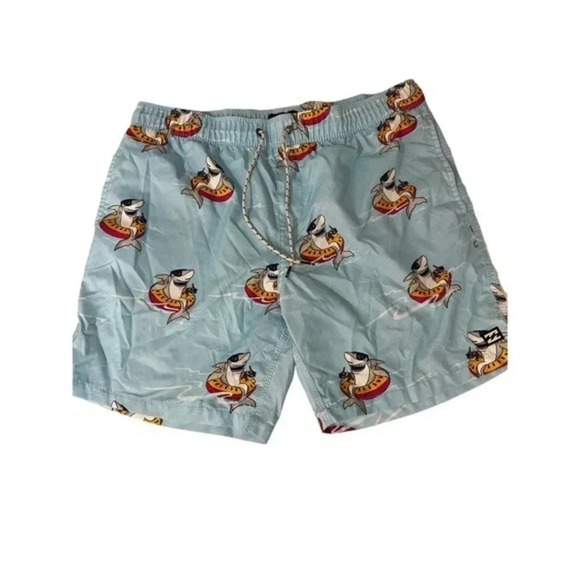 Billabong Good Times Men's Light Blue Shark Volley Shorts‎ Size XL - Picture 3 of 6